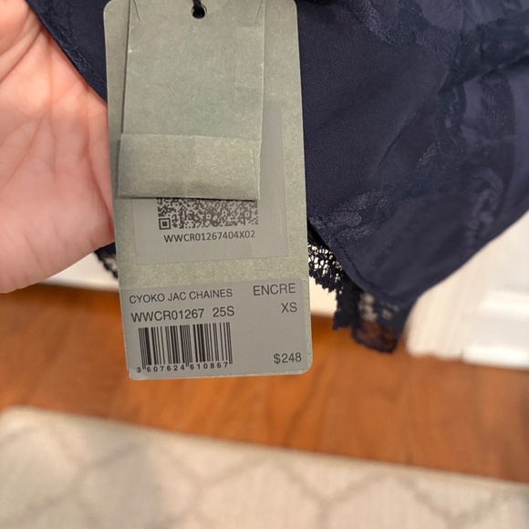 NWT Zadig & Voltaire Cyoko Silk Camisole in Encre- XS - Picture 5 of 5